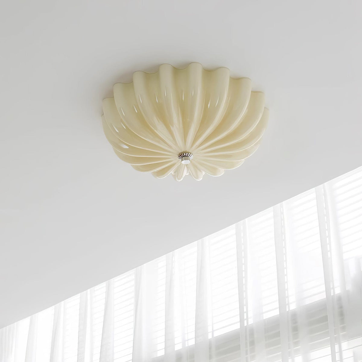 Vintage Glass Flush Mount Ceiling Light for Living Room