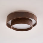 Scandinavian Wood Flush Mount Ceiling Light for Living Room