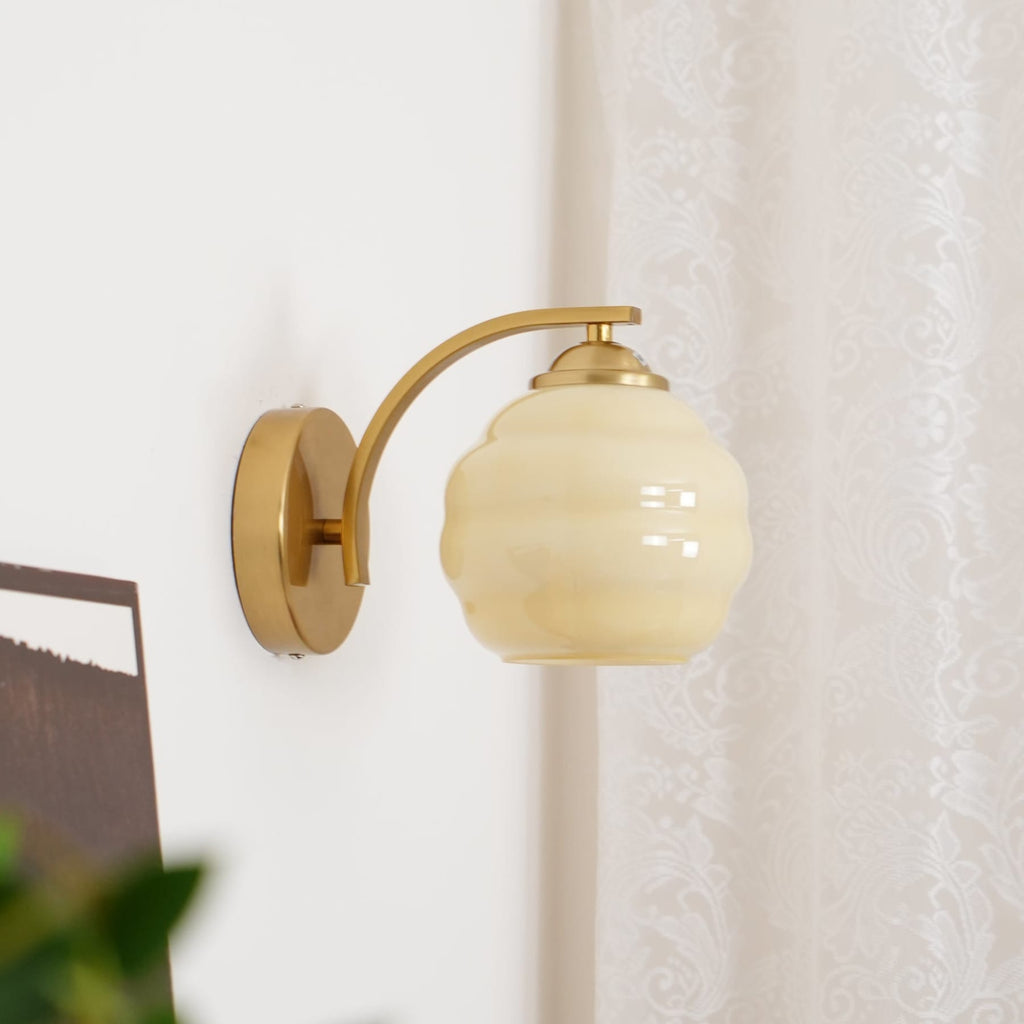 Modern Iron and Glass Wall Sconce With Warm LED Glow