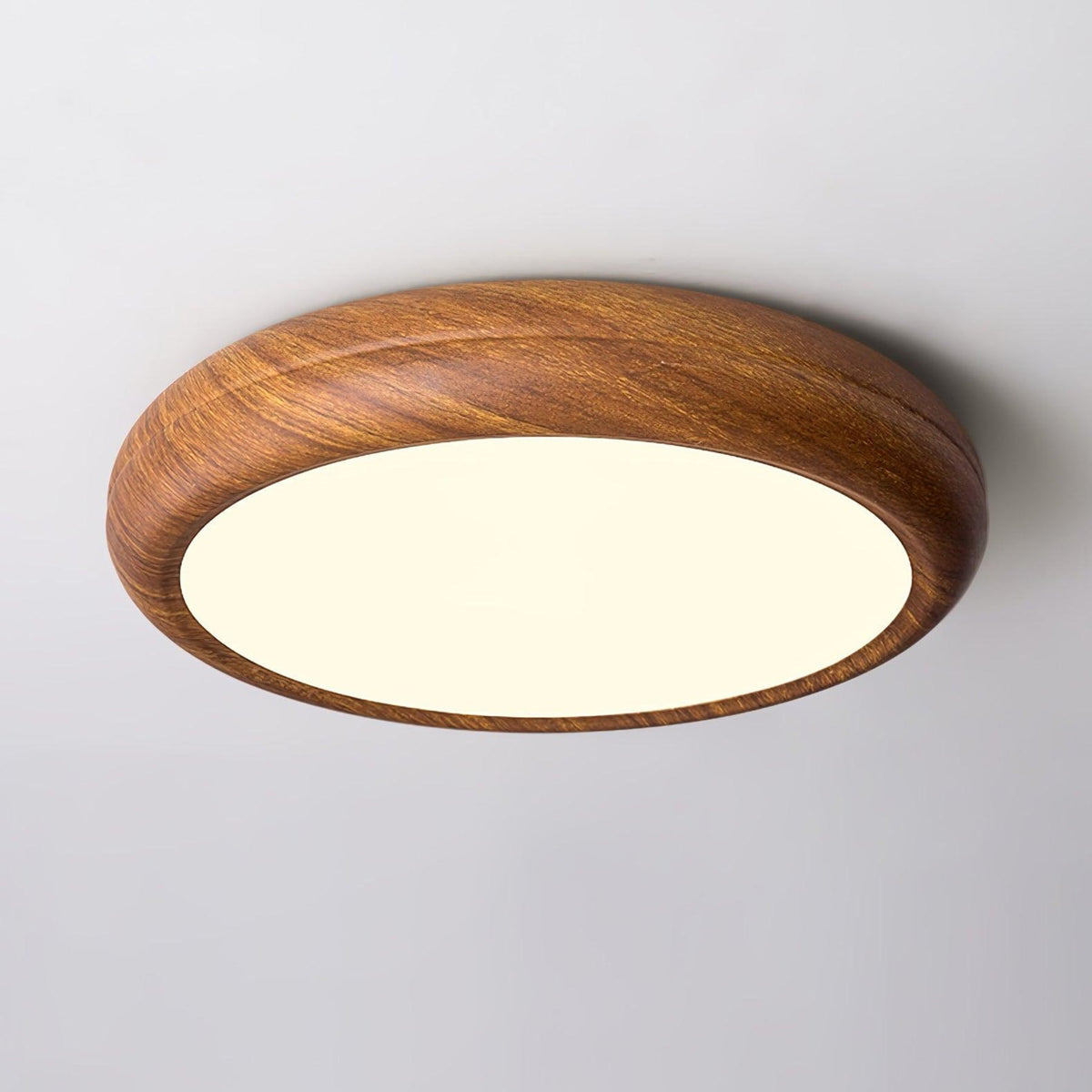 Scandinavian Wood Flush Mount Ceiling Light for Living Room