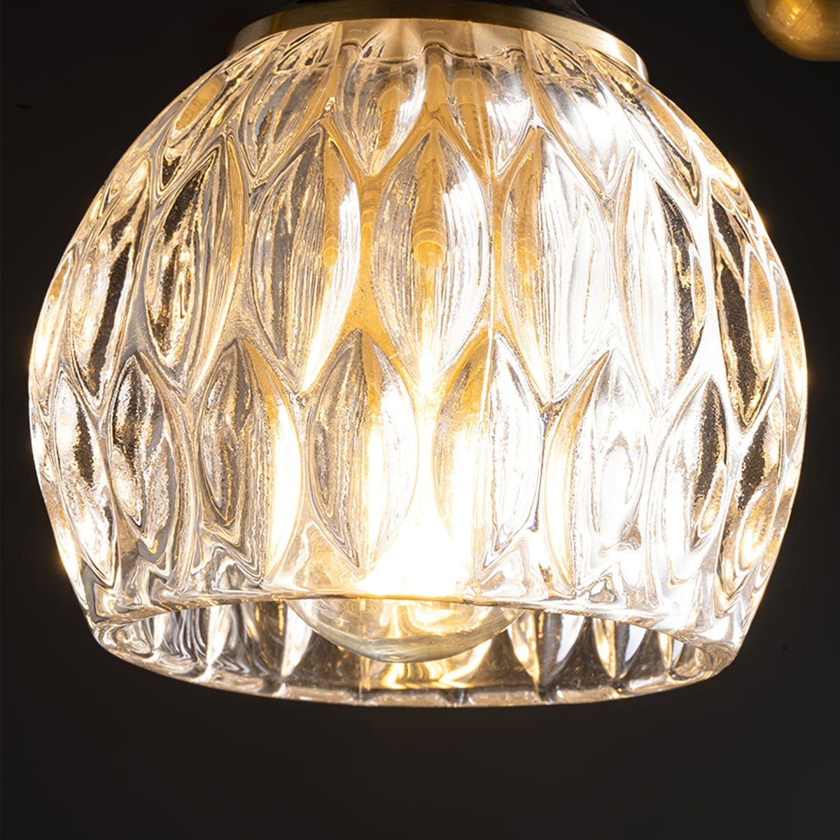 Modern Solid Brass Flush Mount Ceiling Light