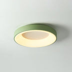 Modern Wrought Iron Flush Mount Ceiling Light With Tri-Color LED Glow