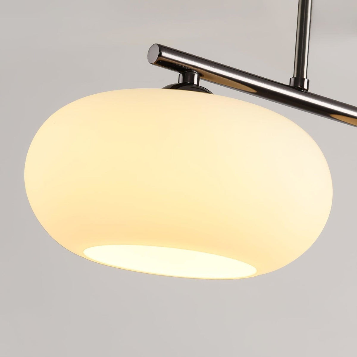 Modern Glass Pendant Light With Tri-Color LED Glow