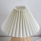 Bohemian Rattan Table Lamp With Tri-Color Warm Light