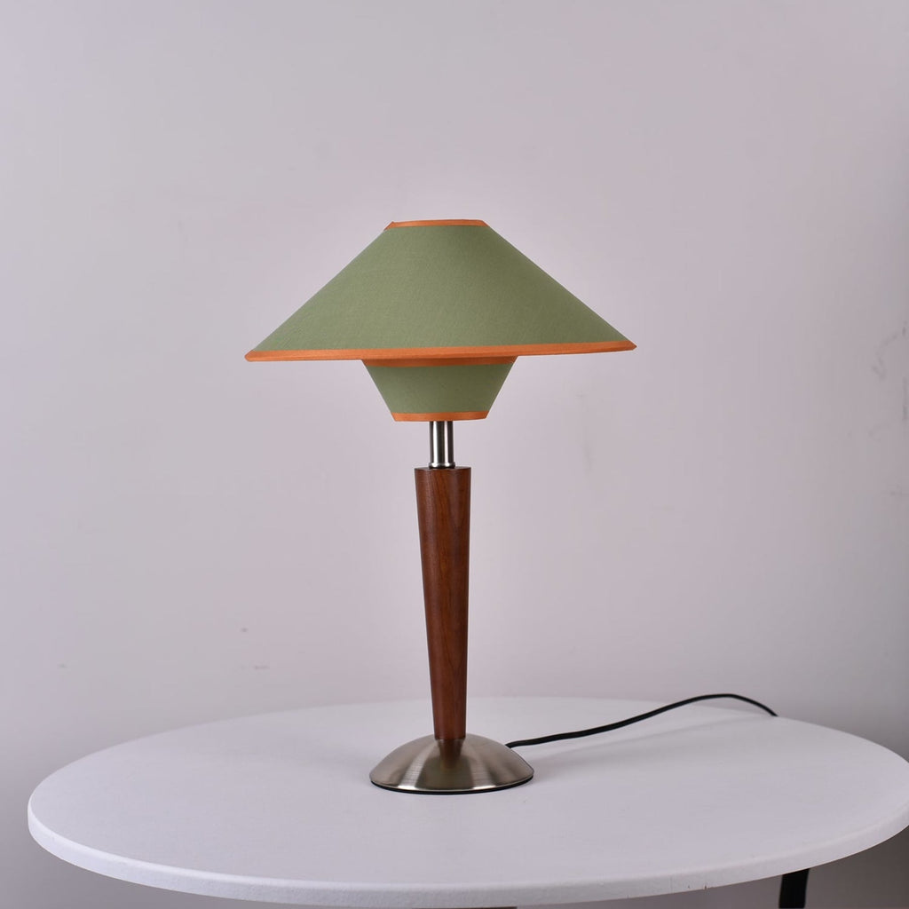 Modern Wood Table Lamp With Fabric Shade for Living Room