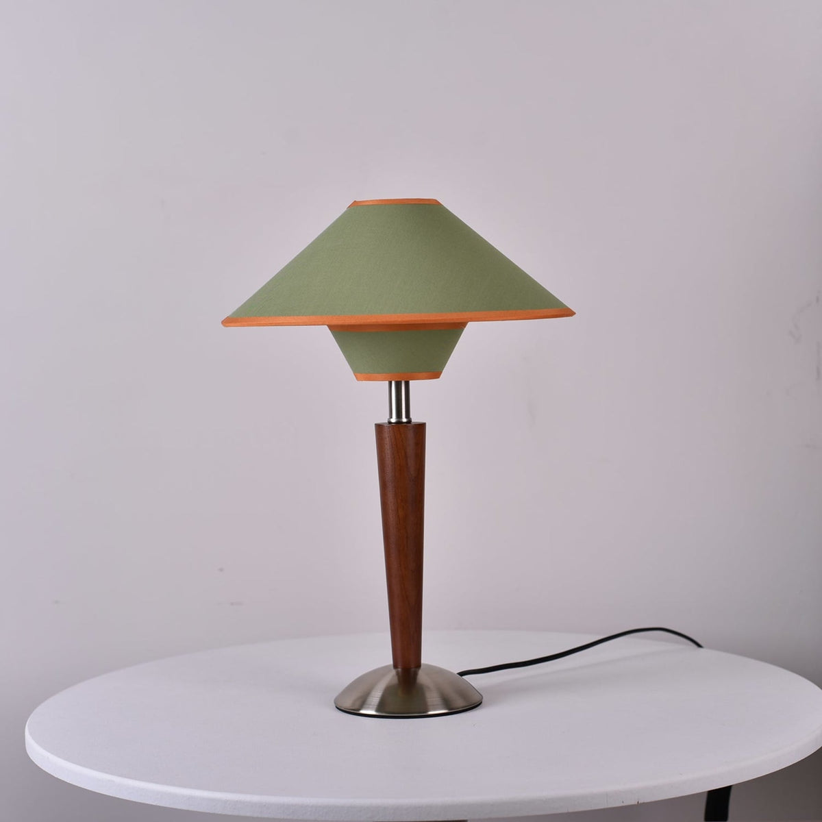 Modern Wood Table Lamp With Fabric Shade for Living Room