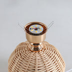 Bohemian Rattan Table Lamp With Tri-Color Warm Light