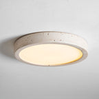 Modern Travertine Flush Mount Ceiling Light With Slim Profile