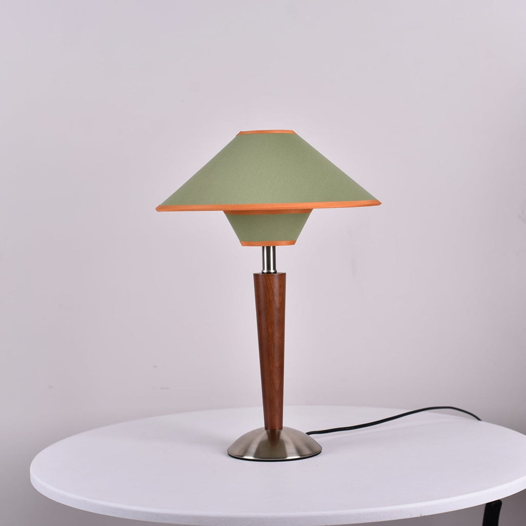 Modern Wood Table Lamp With Fabric Shade for Living Room