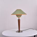 Modern Wood Table Lamp With Fabric Shade for Living Room