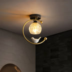 Modern Solid Brass Flush Mount Ceiling Light