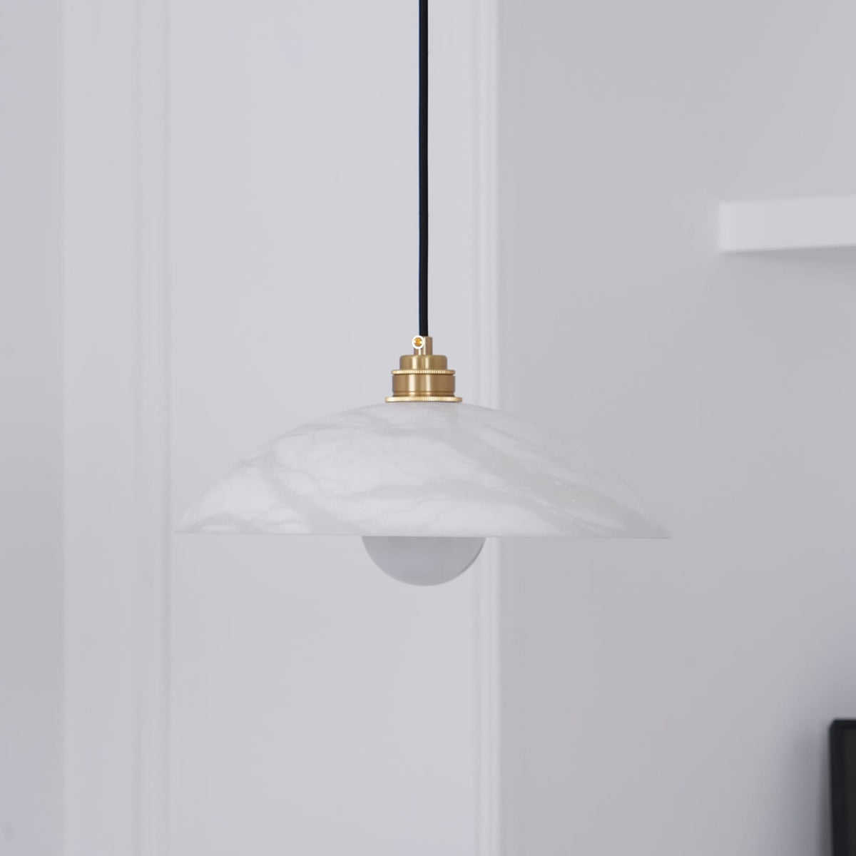 Modern Marble and Copper Pendant Light for Dining Room