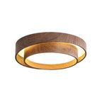 Scandinavian Wood Flush Mount Ceiling Light for Living Room