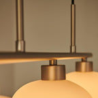 Modern Glass Pendant Light With Tri-Color LED Glow