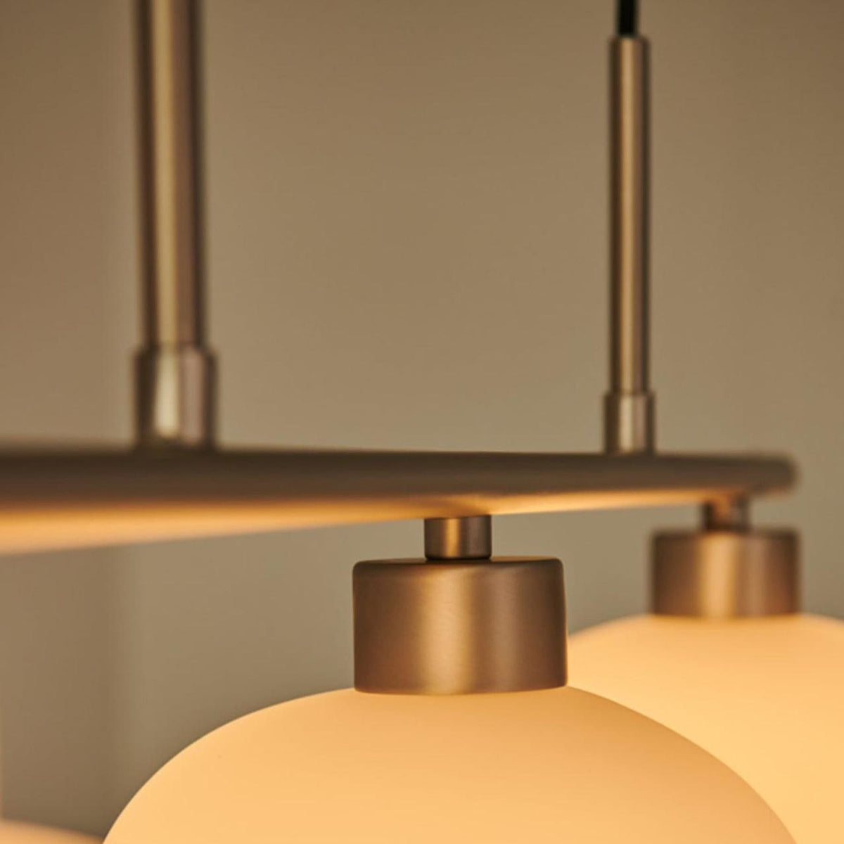 Modern Glass Pendant Light With Tri-Color LED Glow