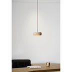 Modern Travertine Stone Pendant Light With Dimmable Remote Control