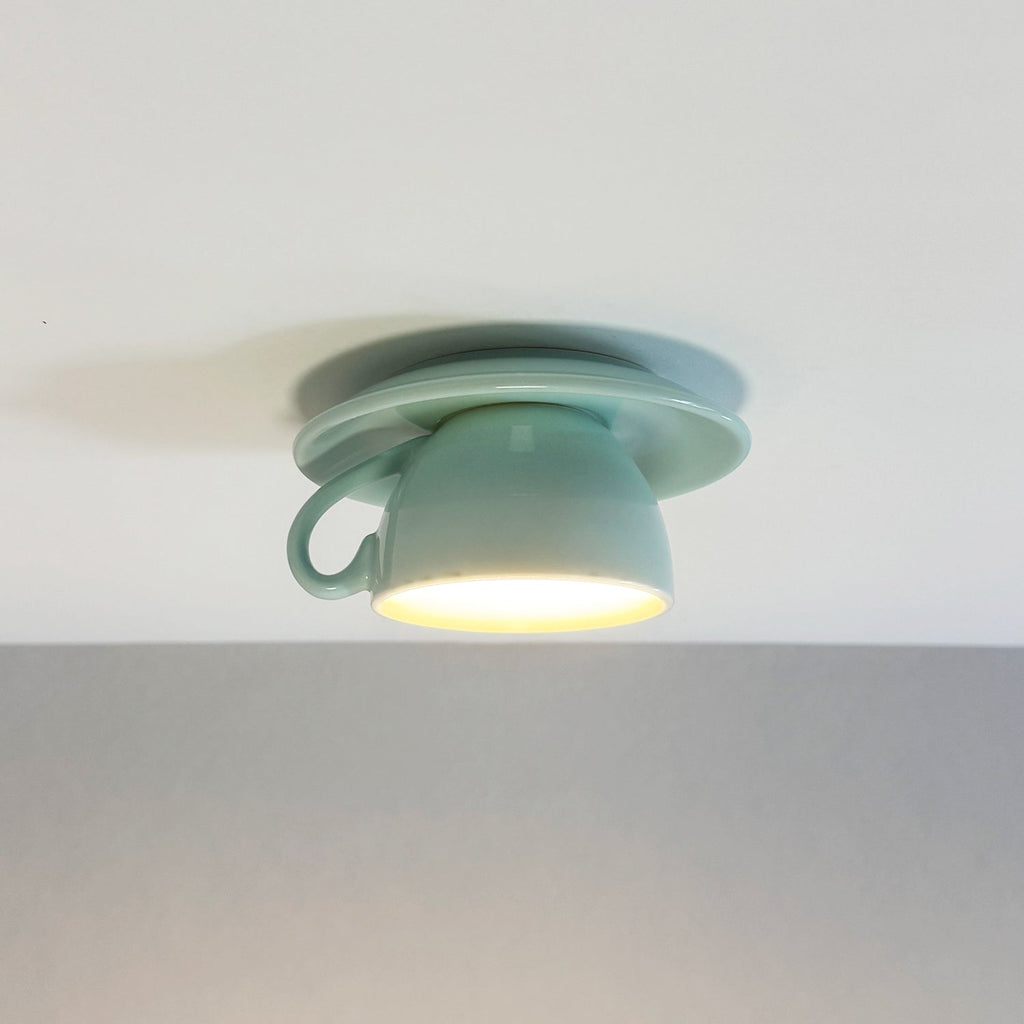 Modern Ceramic Semi-Flush Mount Ceiling Light