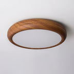 Scandinavian Wood Flush Mount Ceiling Light for Living Room