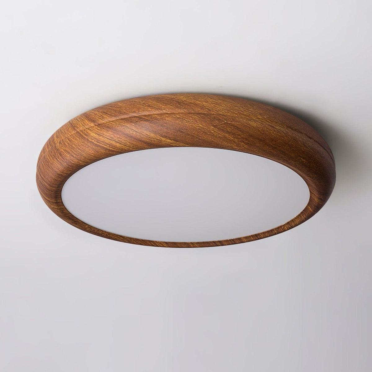 Scandinavian Wood Flush Mount Ceiling Light for Living Room