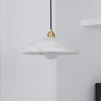 Modern Marble and Copper Pendant Light for Dining Room