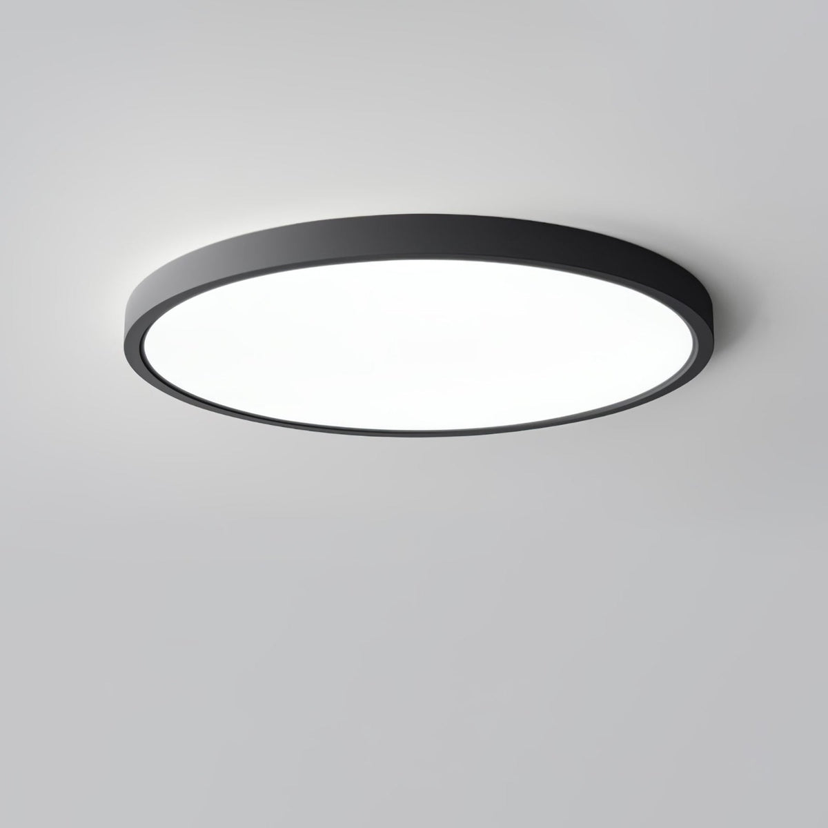 Minimalist Iron Flush Mount Ceiling Light With Slim Low-Profile Design