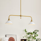 Modern Brass Pendant Light With Ceramic Shades for Dining Room