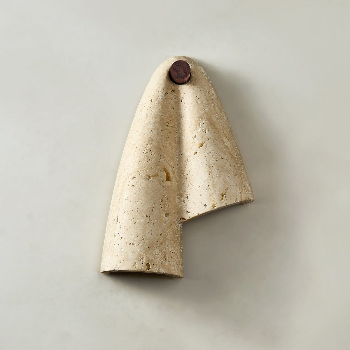 Modern Travertine Wall Sconce With Warm LED Glow