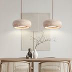 Modern Travertine Stone Pendant Light With Dimmable Remote Control