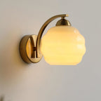 Modern Iron and Glass Wall Sconce With Warm LED Glow