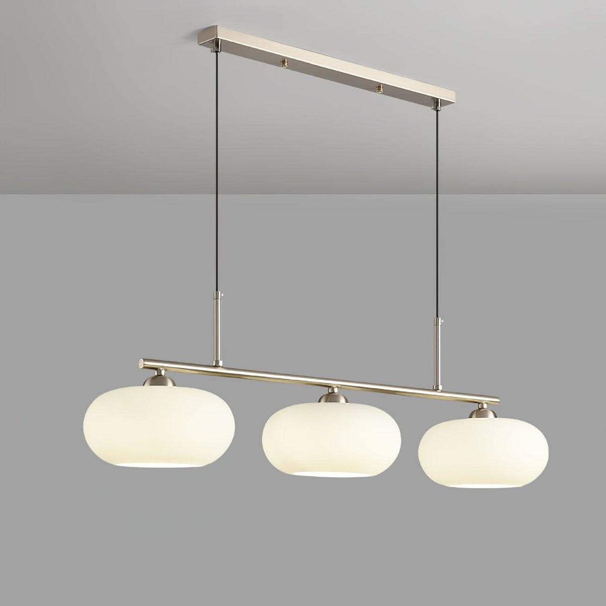 Modern Glass Pendant Light With Tri-Color LED Glow