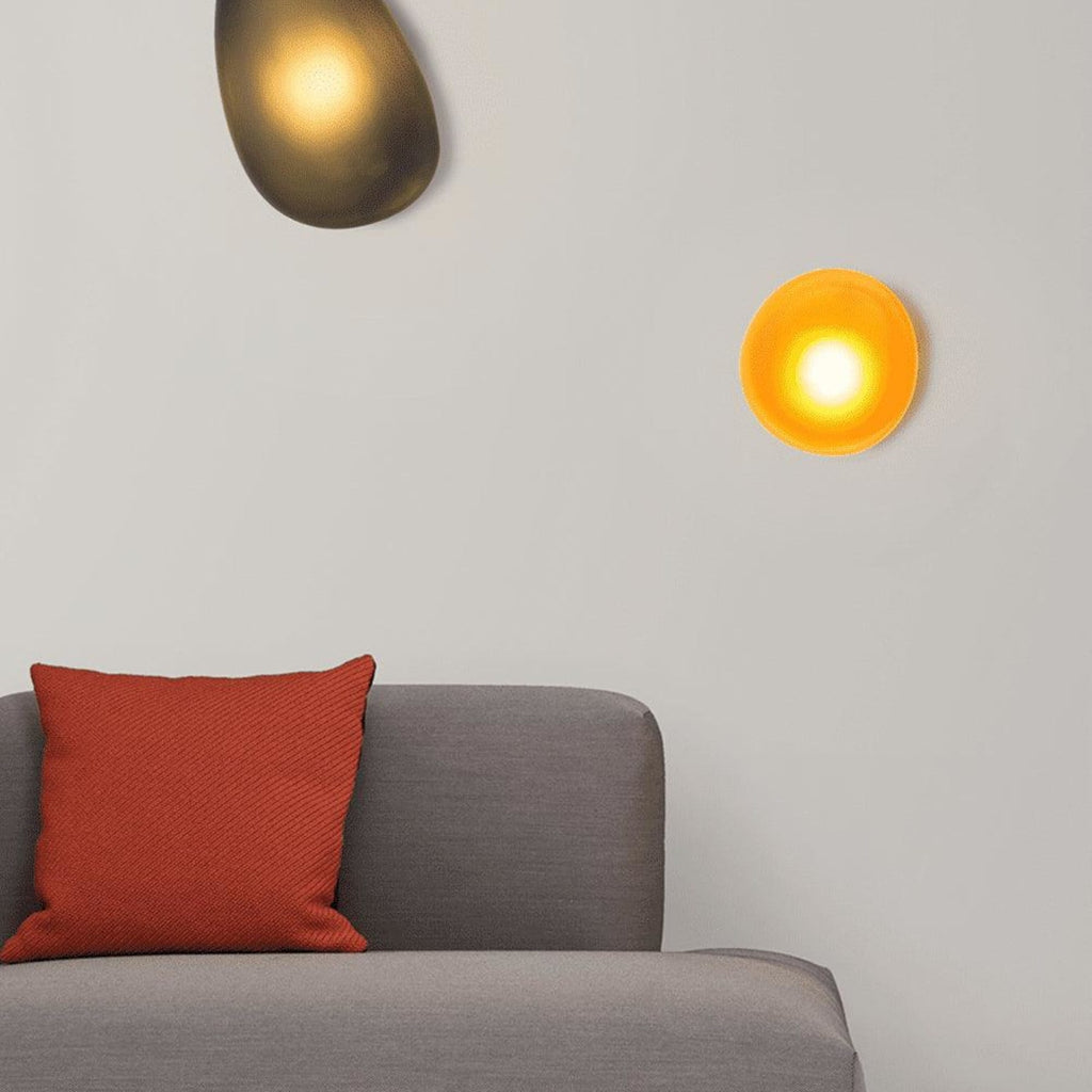 Modern Glass Wall Sconce With Warm Glass Shades