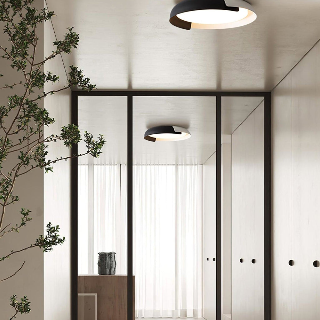 Modern Wood Flush Mount Ceiling Light for Living Room
