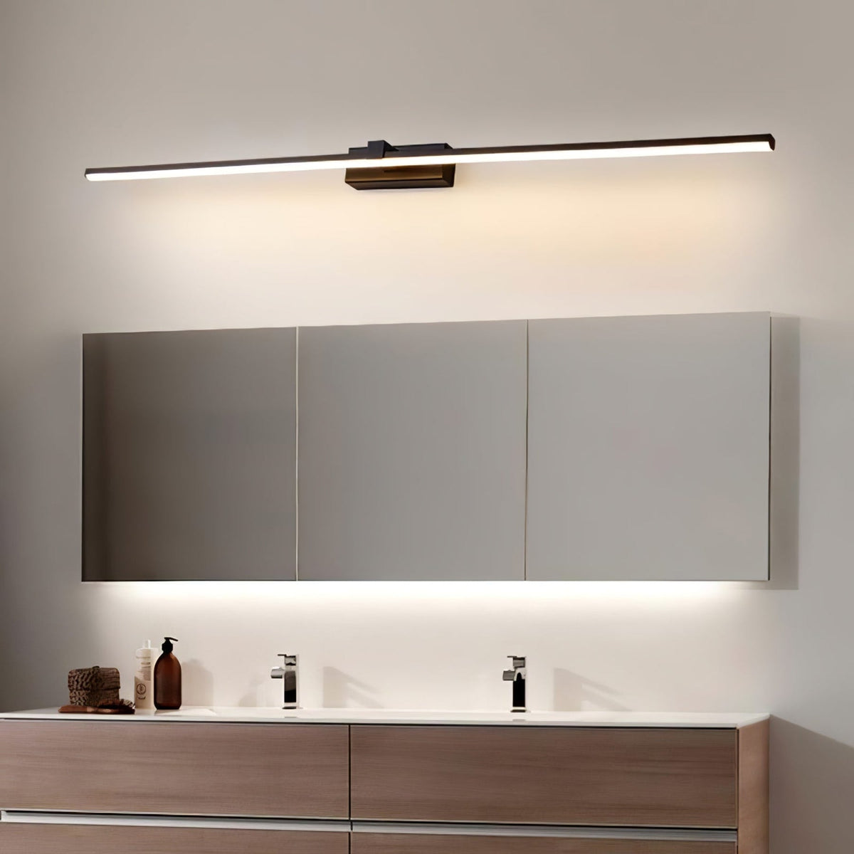 Modern Iron Linear Wall Sconce With Integrated LED for Hallway