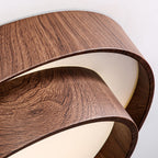 Scandinavian Wood Flush Mount Ceiling Light for Living Room