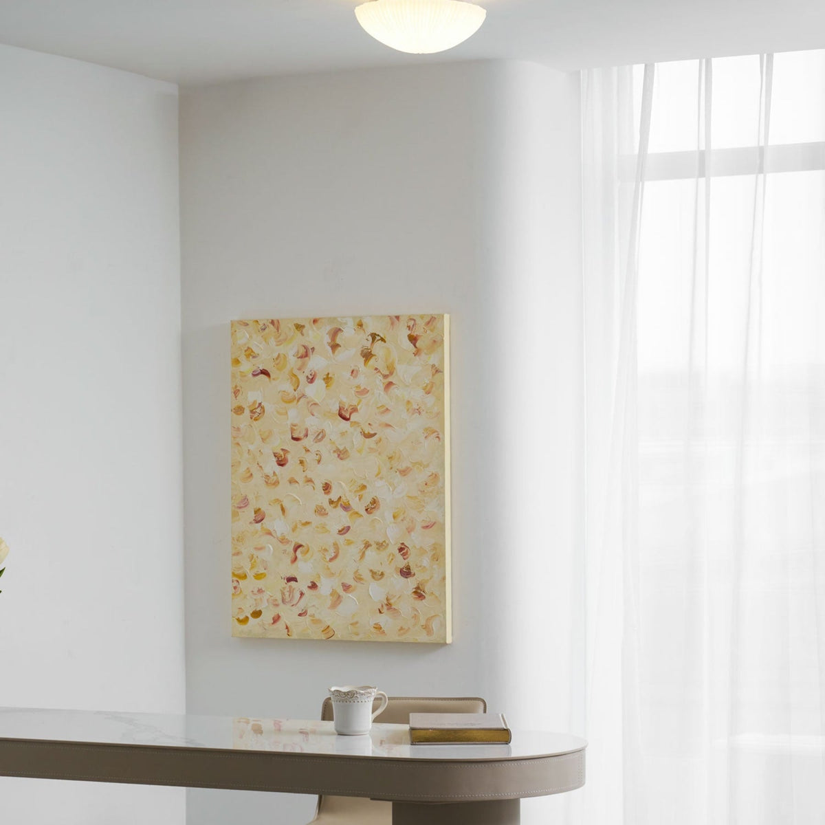 Modern Glass Flush Mount Ceiling Light