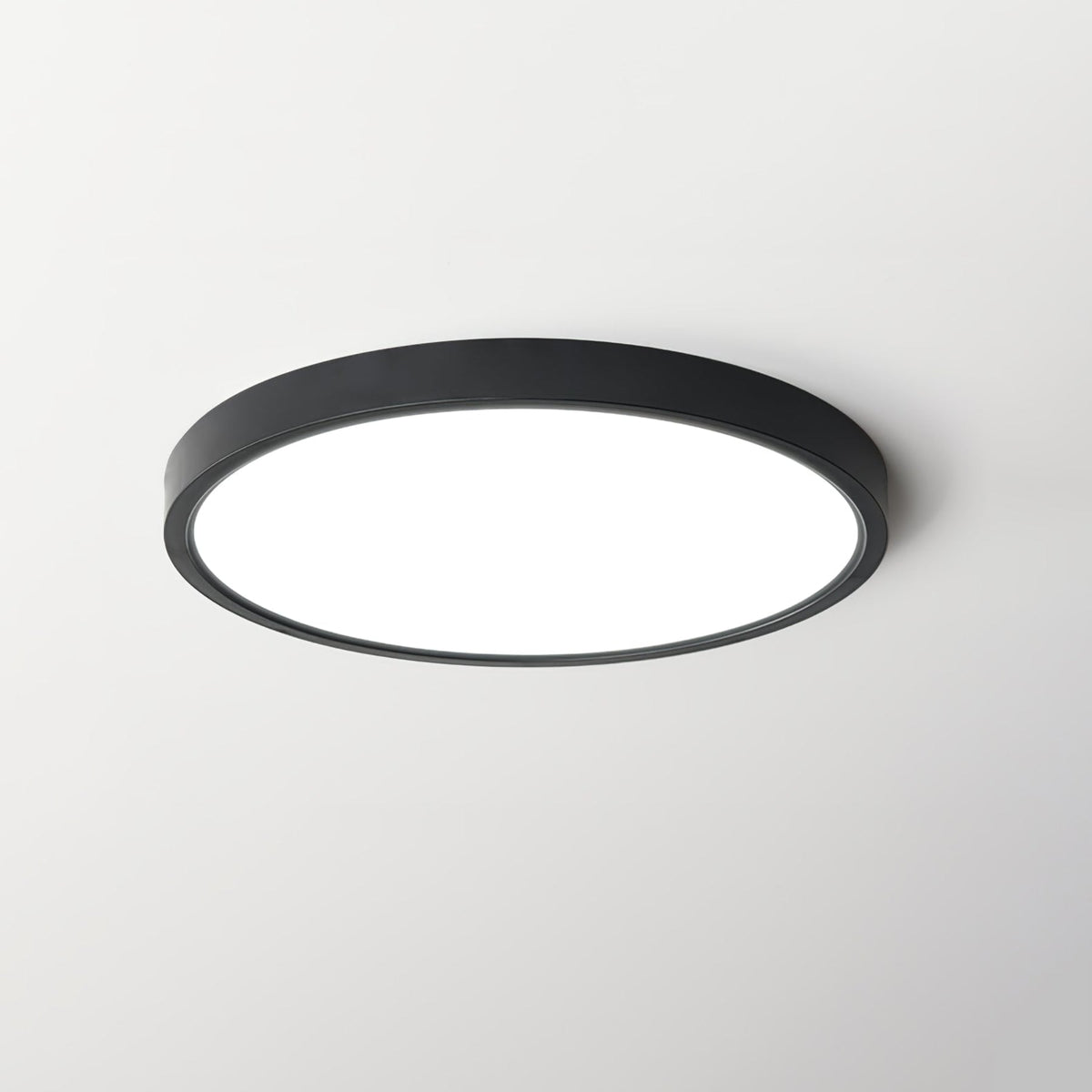 Minimalist Iron Flush Mount Ceiling Light With Slim Low-Profile Design