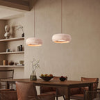 Modern Travertine Stone Pendant Light With Dimmable Remote Control