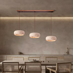 Modern Travertine Stone Pendant Light With Dimmable Remote Control