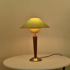 Modern Wood Table Lamp With Fabric Shade for Living Room