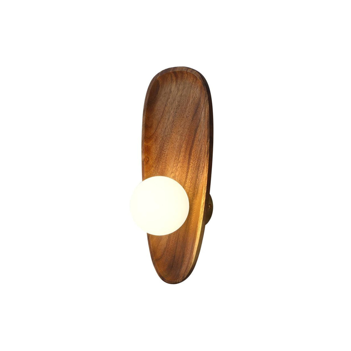 Modern Wood and Glass Wall Sconce for Living Room