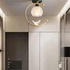 Modern Solid Brass Flush Mount Ceiling Light