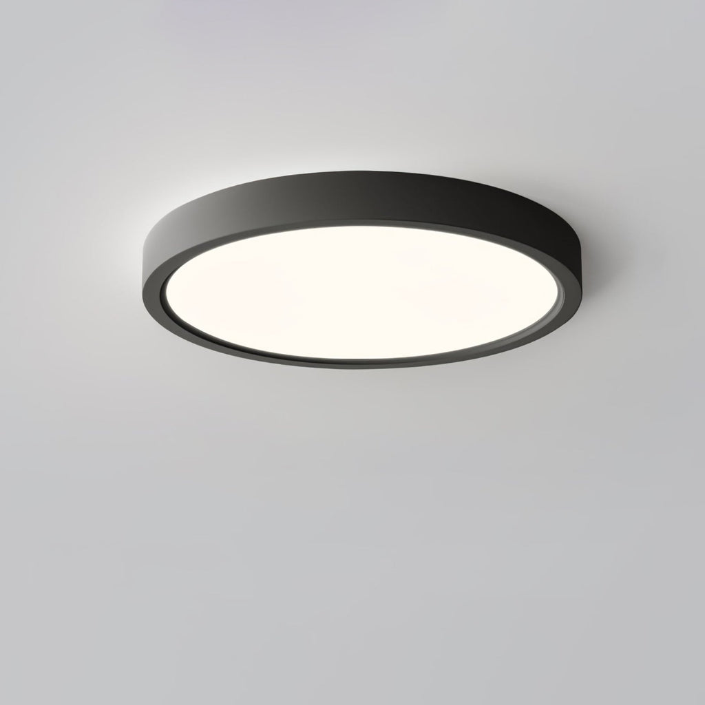 Minimalist Iron Flush Mount Ceiling Light With Slim Low-Profile Design