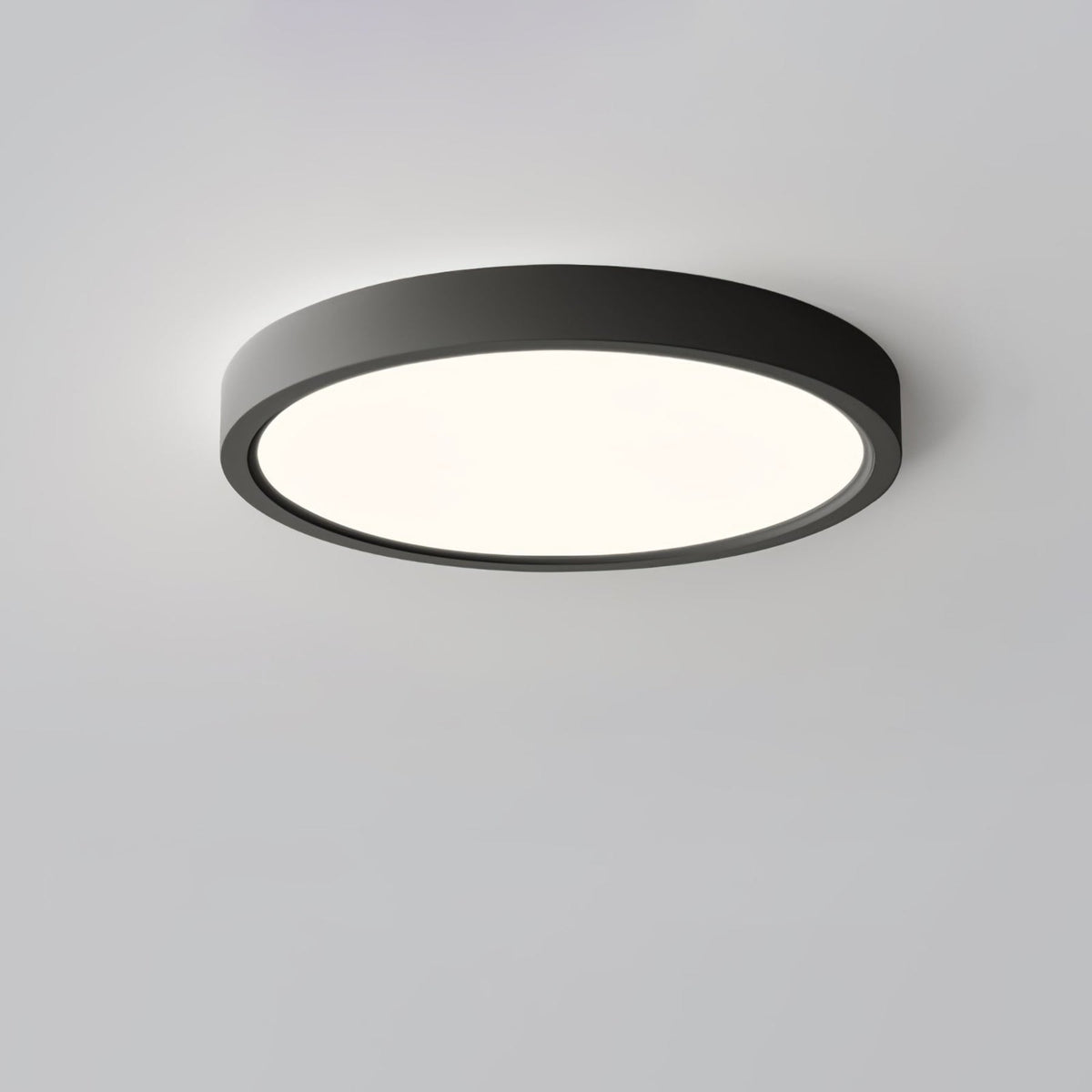 Minimalist Iron Flush Mount Ceiling Light With Slim Low-Profile Design