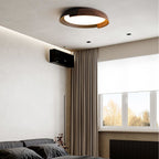 Modern Wood Flush Mount Ceiling Light for Living Room