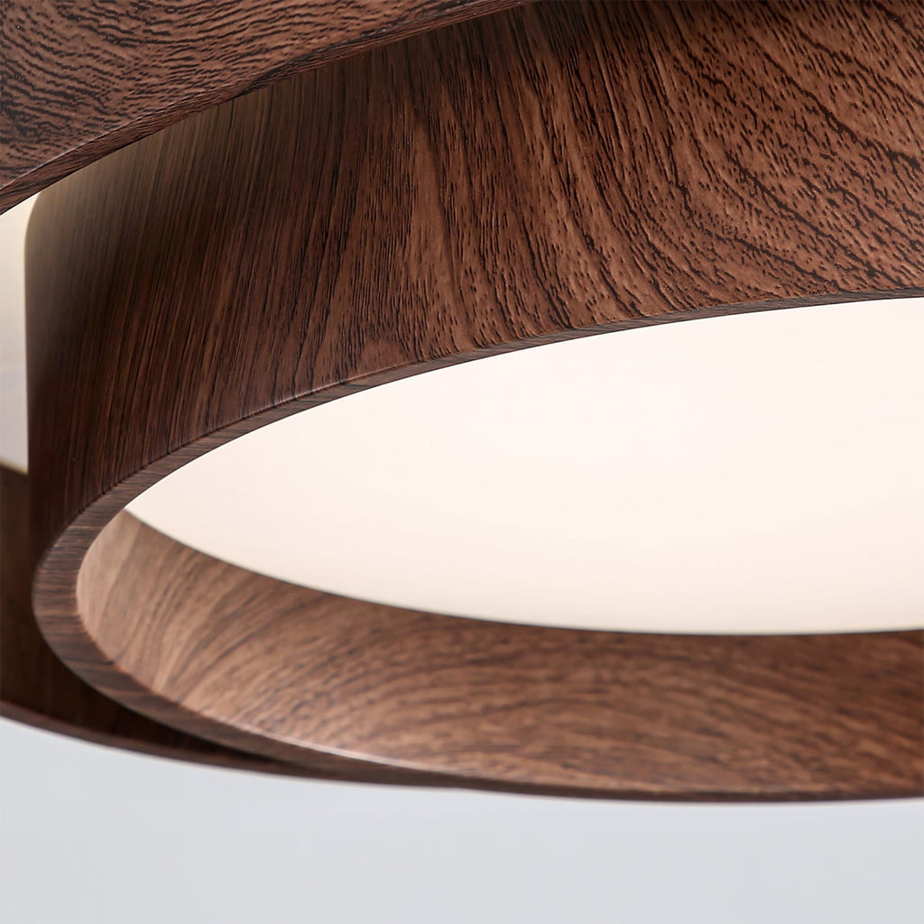 Scandinavian Wood Flush Mount Ceiling Light for Living Room