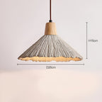 Cream Wabi-Sabi Cement Pendant Light With E26 LED Light