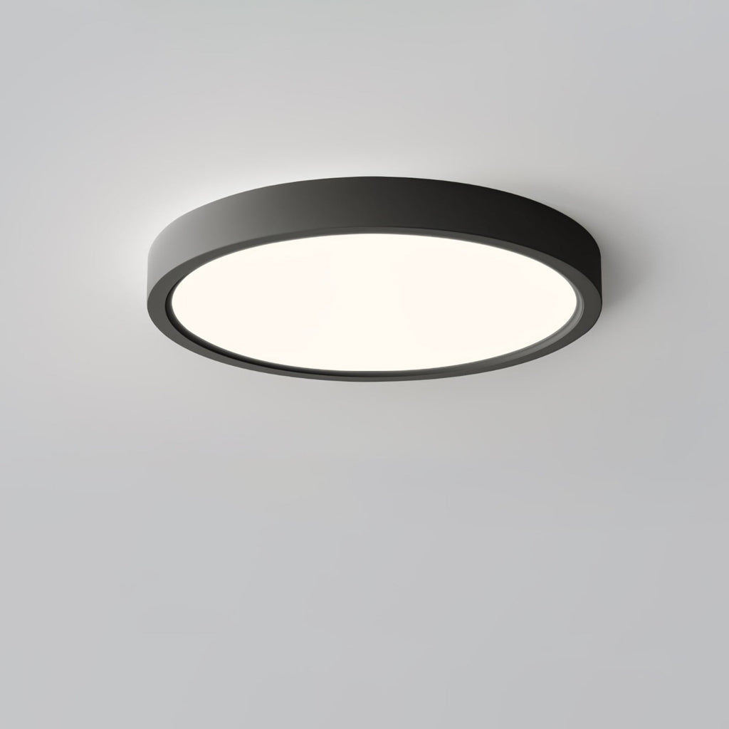 Minimalist Iron Flush Mount Ceiling Light With Slim Low-Profile Design