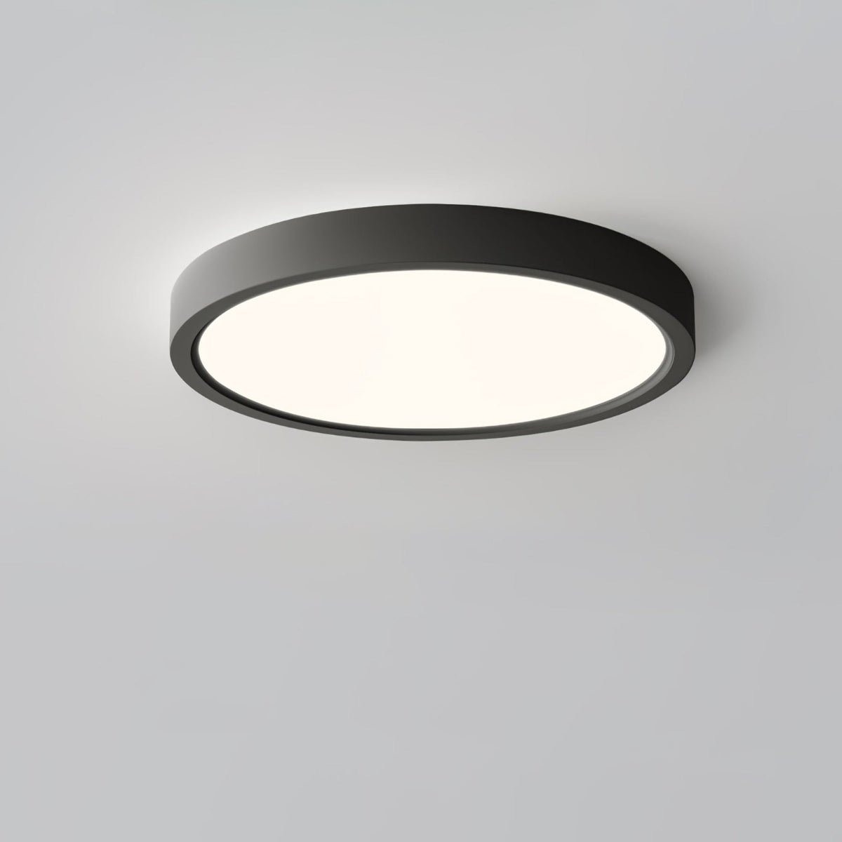 Minimalist Iron Flush Mount Ceiling Light With Slim Low-Profile Design