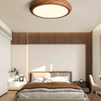 Scandinavian Wood Flush Mount Ceiling Light for Living Room