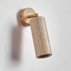 Modern Travertine Wall Sconce With Warm LED Glow